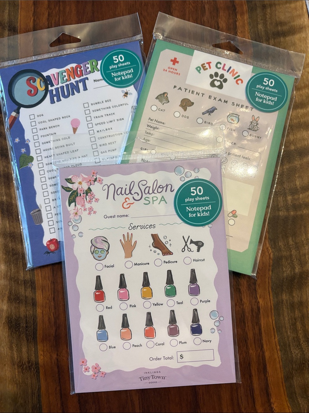 New Kids Play Sheets by Inklings - Scav. Hunt, Pet Shop, Nail Spa - Hours of Fun